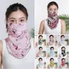 US Stock Cheap Women Scarf Face Mask Summer Sun Protection Silk Chiffon Handkerchief Outdoor Windproof Half Face Dust-proof Scarves FY6129