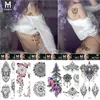 Kadın Kol Bacak Göğüs Kına 3D için Geçici Vücut Tattoo plakası Güzel Takı Kolye kolye Rose Çiçek Çıkartması Dövme Enchantress