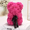 Valentín Día Regalo 25 cm Rose Rose Teddy Bear Flower Decoración artificial Regalos de Navidad Mujeres Valentín Regalo286o3943701