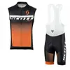 SCOTT Team Cycling Ärmelloses Trikot Weste Trägershorts-Sets 2020 Herren Atmungsaktives 3D-Gel-Pad Sommer-Rennradbekleidung U120619