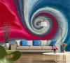 Custom Photo 3d Wallpaper incontra il moderno moderno Van Gogh astratto corpo a spirale blu rosa sfondo muro dipinto carta da parati