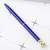 الإبداعية الصغيرة الماس رئيس الكريستال معدن القلم الأزياء كريستال قلم الكتابة مكتب المدرسة لوازم الإعلان توقيع القلم هدية