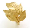 Gold Leaves Napkin Rings for Wedding Dinner Parties Birthday Wedding Decoration Hotel Table Decoration Gold Leaf Napkin Holder