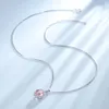 Umcho Luxury Pink Sapphire Morganite Pendant For Women Real 925 Sterling Silver Halsband Link Chain Jewelry Engagement Present Ny Y6816659