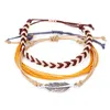 3 stuks set veer charme handgemaakte geweven touw Vsco meisje vriendschap armband kleurrijke Boho Lucky verstelbare armbanden sieraden voor meisjes vrouwen