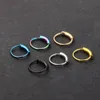 Septum Ring 316L Staal Naadloze Continue Neus Hoop Ringen Lip Oor Piercing 6 Kleuren 22 Gauge 0.6mm 6 810mm 100 stks mix267L