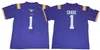 2020 Burreaux Koszulki 9 Joe Burrow LSU Tygrysy 125th 3 Odell Beckham Jr. 7 Grant Delpit 20 Billy Cannon 1 Kristian Fulton 1 Chase Jerseys