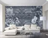2019 مخصص خلفية ديكور المنزل الخلفية جدارية 3d تنقش الزهور التلفزيون جدار جدارية 3d خلفيات