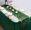 35x29cm Искусственные тропических пальмовых листьев на Гавайи Луау Декорации для вечеринок Пляж Тема Свадьба Украшение стола Принадлежности GD95