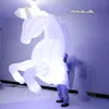 Outdoor Parade Walking Inflatable Horse Suits 2m Adult Wearable Performance Lighting Blow Up Horse Costume For Night Party Show