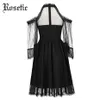 Party Dresses Rosetic Gothic Skater Klänning Lace Mesh Girl Summer Travel Fashion Slim Sexy Morte Maiden Wicked Casket Cutie