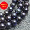 2019 New Arriver Loose Pearl Jewelley,Round Potato Real Freshwater Pearls Peacock Purple Loose Beads 7-8mm One Full Strand 14inches