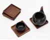 Houten Coasters Beech Black Walnut Cup Mat Bowl Pad Coffee Tea Cup Mats Diner Platen Keuken Home Bar Gereedschap SN106