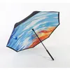 Windproof Reverse Umbrella New Design 82 Colors Double Layer Inverted Umbrellas C Handle Umbrellas For Car Printable Customer Logo EEA531