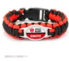 Medical Alert Diabetic Type2 Type1 Awareness Paracord Survival Friendship Statement Charm-Armbänder Outdoor-Camping-Wanderarmbänder