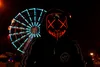 Halloween LED -mask ljus upp festmasker det rensade valåret bra rolig festival cosplay party masker glöd i mörker