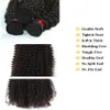 9A Afro Kinky Curly Hair Extension 3 Pacotes ou 4 Pacotes Brasileiro Indiano Malaio 100 Cabelo Humano Virgem Cor Natural 828inch1768963