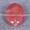 10st Polished Cherry Quartz Palm Stone Pipe Red Smelted Crystal Rökning Rör 60 * 40mm Tumbled Energy Healing Strength Gemstone Tobacco Pipes