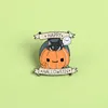 漫画ハッピーハロウィンカボチャエナメルピンかわいい猫の襟のピンとブローチバッジ服のジャケットジュエリーギフト