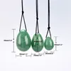 Grön Aventurine Yoni Egg Set Borted Natural Crystal Stone för Kegel Muscle -träning Viginal Massage Ben Wa Ball Jade Massager9515716