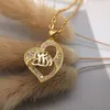 Free shipping brand new 24k 18k yellow gold heart Pendant Necklaces jewelry fashion gemstone crystal necklace Christmas gift