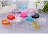 100 stcs/veel heldere kleur lege plastic container potten pot 3/5 gram cosmetische crème oogschaduw nagels poeder sieraden 5g (0,17 oz)