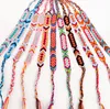 VSCO tecido pulseira para menina Mulheres Handmade Corda Hit Cor Exotic padrão de vento do arco-íris pulseira sorte Friendship Bracelet GD161