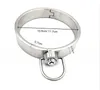 Rostfritt stål BDSM Slave Collar Metal Bondage Restraint Kvinna Man Neck Ring SM Sexleksaker För Par