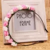 10 sztuk / partia Kobiety Akcesoria do włosów Rose PE Kwiaty Hairbands 8cm Kwiatowy Dla dzieci Bride Weddress Headdress lub Dekoracje