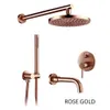 Black Brass Cold Water Concealed Rainfall Head Single Handle Mixer Bathroom Faucets Tap Set Bathtub Shower Faucets Tap Set6106313