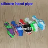 Creative Design Silicone Tobacco Smoking Pipe Mini Water Acrylic Hookah Bong Multi Colors Portable Shisha Hand Pipes