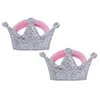 1 PAIR Cinco Estrela Princesa Headwear Crianças Elastic Hairbands Bebê Headdress Crianças Cabos de Cabelo TS2002