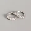 Boucles d'oreilles géométriques en argent Sterling 100% pour femmes, petit cercle, en Zircon blanc, bijoux fins, 925