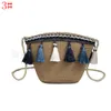 3styles Weaving Tassel Shoulder Bag Handbag Vintage Messenger Bag Crossbody Bags for Women Beach party Bag