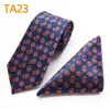 8cm tie set check floral kerchief men's necktie for men plaid dot handkerchief necktie handy business neckwear ascot shirt ac2641