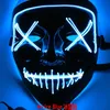 Halloween LED Light Up Mask Many Options Party Cosplay Masks The Purge Election Year Funny Masks Glow In Dark Or Horror