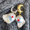 2020 nouvelle mode Punk 925 argent broche Clown visage perle boucles d'oreilles forme spéciale boucles d'oreilles pour femmes fille bijoux 7337604