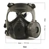 Tactical Head Masks Harts Full Face Fog Fan för CS WarGame Airsoft Paintball Dummy Gas Mask med fläkt för Cosplay Protection3055826