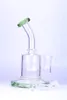 Bong Mini Recycler Shisha Öl Dab Rig Glas Wasserpfeife rosa 4 Farben 14 mm Banger Verbindungsrohre zum Rauchen von Dabs Bubbler berauschender Eisfänger