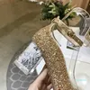 Venta caliente-2019 NUEVO Diseño Zapatos de mujer Tacones altos Tacones dorados y plateados Zapatos de tacones de boda para dama Zapatos de vestir de novia