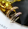 Women Jewelry Multilayer Round Hoop Earrings Shining Gold Silver Color Rhinestone Earrings for Wedding Party GA742