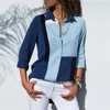 Kadın Bluzlar Moda Uzun Kollu Down Yaka Ofis Gömlek Şifon Bluz Gömlek Rahat Tops Artı Boyutu Blusas Femininas