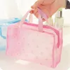 PVC Clear Cosmetic Storage Bag Make-up Organizer Reizen Draagbare Waterdichte Transparante Floral Toiletto Baden Zipper Pouch Make-up Tassen