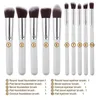 Synthetic Kabuki 10 pcs Makeup Brush Set Nylon Hair Wood Handle Cosmetics Foundation Blending Blush Makeup Tool 5317649