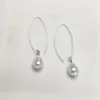 Highgloss S925 srebrny haczyk do uszu Pearl Hook Pearl Stude Kolczyki Woda Drop Baroque Pearl Earring For Women Anniversary Gift Żyd5291452