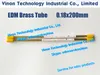 Tube en laiton de 0,13 x 200 mm à canal unique (20 pièces/lot), électrode de tube en laiton EDM diamètre unique = 0,13 mm L = 200 mm pour le perçage EDM à petit trou