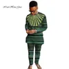 Ankara Fashions Męskie Ubrania Dashiki Ustawia dwa kawałki Zestaw Men Koszulki + Spodnie Zestaw Dla Mężczyzn Slim Fit Shirts Plus Size 6XL Wyn249