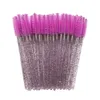 Brosse à cils brillante brosses à sourcils jetables baguettes de mascara applicateur cils peigne à friser greffage outil de maquillage de beauté 50 ensembles DHL