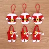 Set di posate natalizie Vestiti di Babbo Natale Pantaloni Porta coltelli e forchette Borsa per posate natalizie Decorazione desktop natalizia
