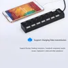 Computer USB 2.0 HUB 7 Port Switch Indicator High Speed Splitter Hub with USB Cable for Desktop Notebook USB Mouse Scanner